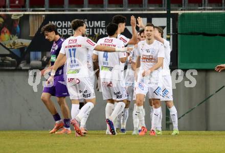 Fussball 2. Liga. SK Austria Klagenfurt gegen FAC Wien.  Torjubel  (FAC Wien).  Klagenfurt, 13.3.2026.
Foto: Kuess
www.qspictures.net
---
pressefotos, pressefotografie, kuess, qs, qspictures, sport, bild, bilder, bilddatenbank