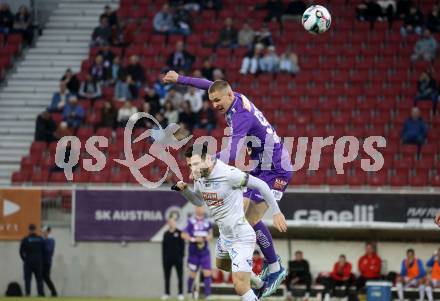 Fussball 2. Liga. SK Austria Klagenfurt gegen FAC Wien.   Bartol Barisic, (Klagenfurt),  Mirnes Becirovic   (FAC Wien).  Klagenfurt, 13.3.2026.
Foto: Kuess
www.qspictures.net
---
pressefotos, pressefotografie, kuess, qs, qspictures, sport, bild, bilder, bilddatenbank