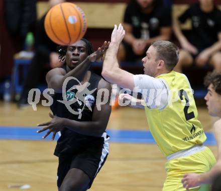 Basketball 2. Liga 2025/2026. Grunddurchgang 22. Runde.   Woerthersee Piraten gegen RAIDERS Tirol. Tim Huber   (Piraten),  Dennis Acheampong  (Tirol). Klagenfurt, am 14.3.2026
Foto: Kuess
---
pressefotos, pressefotografie, kuess, qs, qspictures, sport, bild, bilder, bilddatenbank
