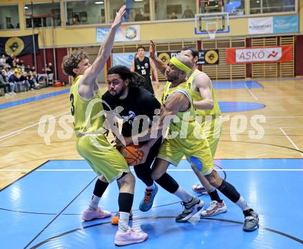 Basketball 2. Liga 2025/2026. Grunddurchgang 22. Runde.   Woerthersee Piraten gegen RAIDERS Tirol. Lukas Simoner, Shawn L. Ray    (Piraten),  Dennis Kaltenbrunner (Tirol). Klagenfurt, am 14.3.2026
Foto: Kuess
---
pressefotos, pressefotografie, kuess, qs, qspictures, sport, bild, bilder, bilddatenbank