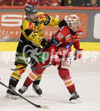 Eishockey ICE Bundesliga.  Winn2day ICE Hockey League. KAC gegen HC Falkenstein Pustertal.  Thimo Nickl (KAC),  Tommy Purdeller  (Pustertal). Klagenfurt, am 5.1.2026
Foto: Kuess
www.qspictures.net
---
pressefotos, pressefotografie, kuess, qs, qspictures, sport, bild, bilder, bilddatenbank