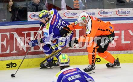 Eishockey ICE Bundesliga.  Winn2day ICE Hockey League. VSV gegen Graz99ers.   Nikita Scherbak  (VSV), Korbinian Holzer   (Graz). Villach, am 12.3.2026..
Foto: Kuess
www.qspictures.net
---
pressefotos, pressefotografie, kuess, qs, qspictures, sport, bild, bilder, bilddatenbank